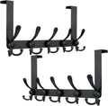Over Door Hook 2.0 - Heavy-Duty 5-Tri-Hook Hanger Pack of 2