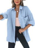 Dokotoo Womens Color Block Button Down Shirt - Oversized Comfortable 1