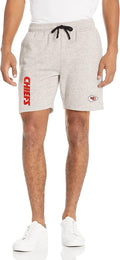 FOCO NFL Team Logo Gray Wordmark Fleece Shorts - Comfortable Lounging