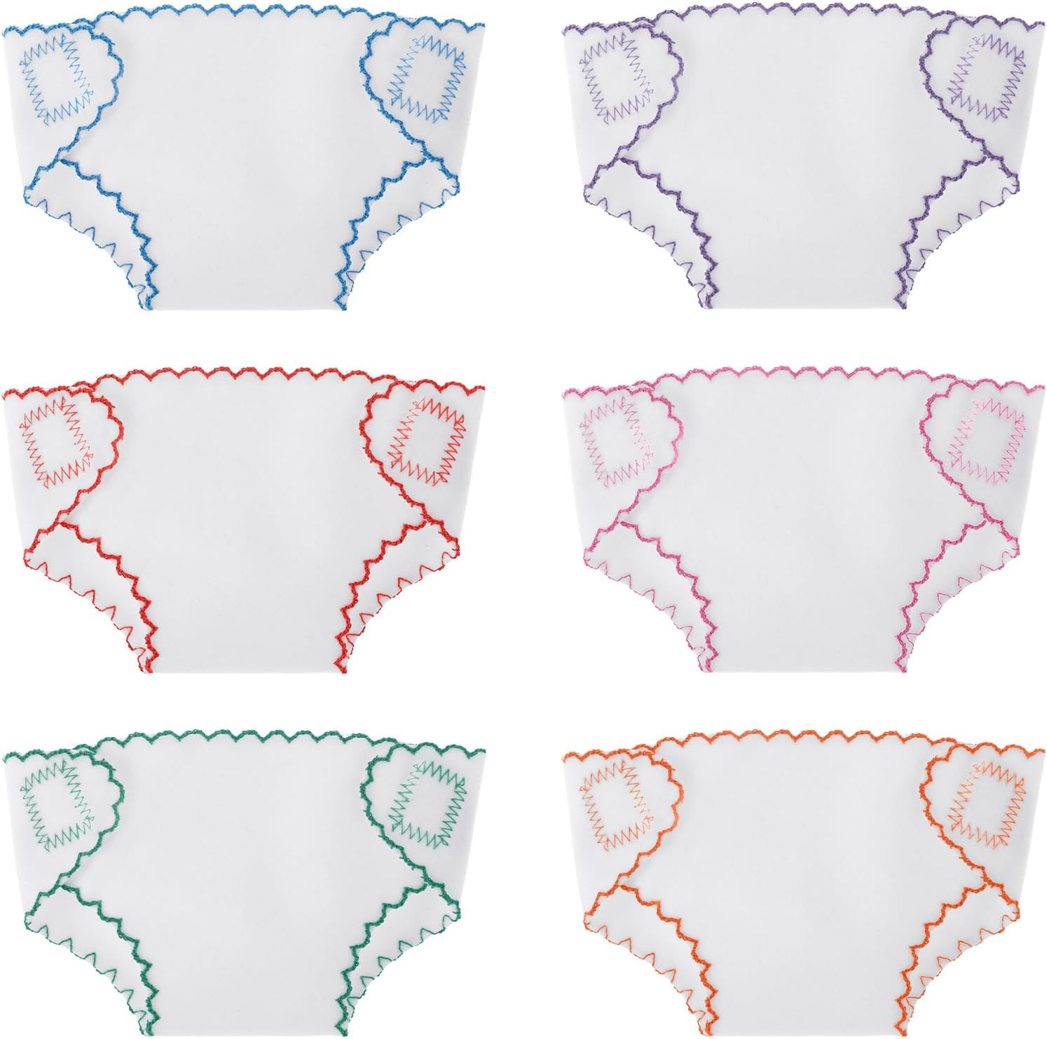 Reusable Doll Diapers Set - Fits 12-Inch Baby Dolls