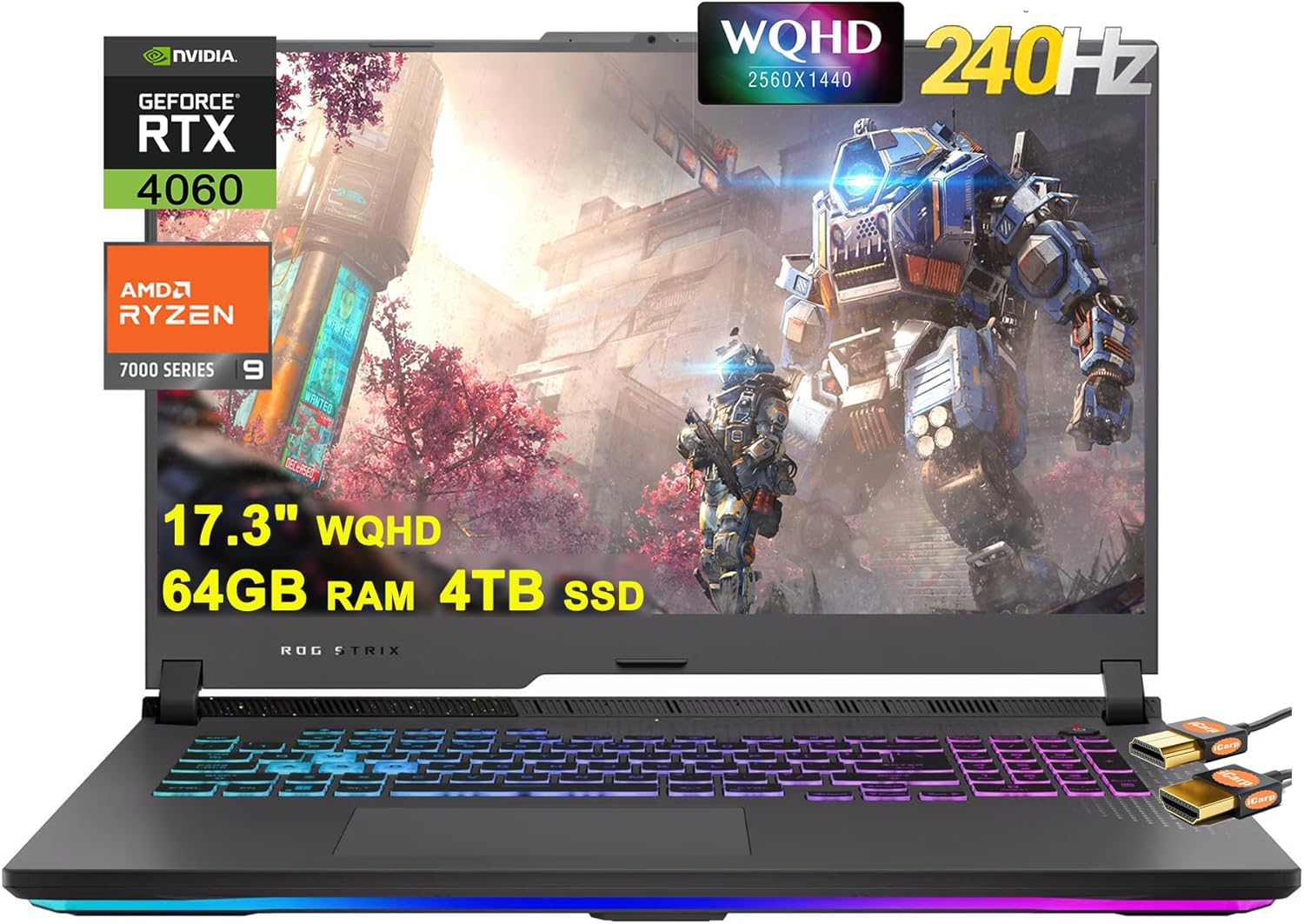 ASUS ROG Strix G17 G713 Gaming Laptop with Ryzen 9 7845HX