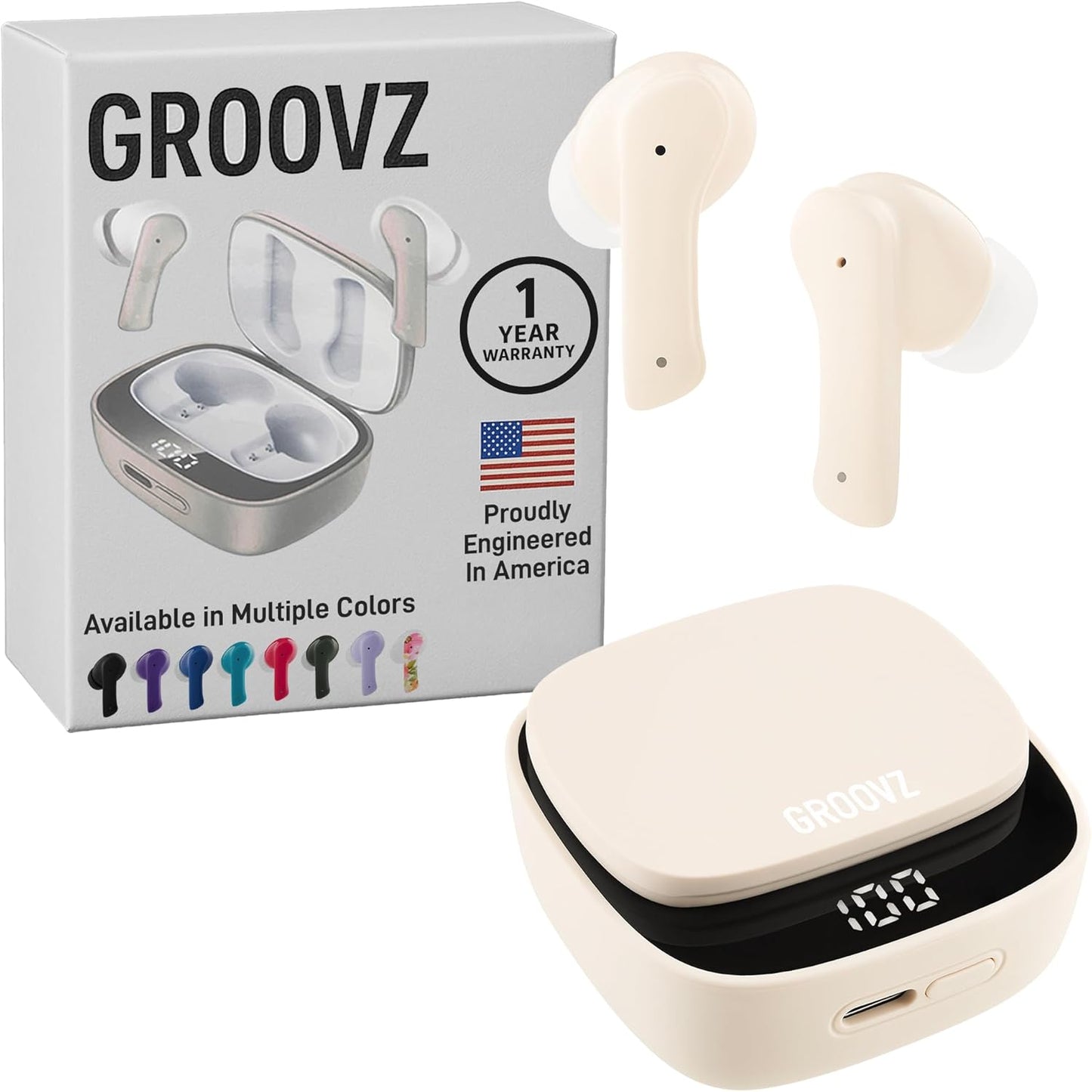 Groovz True Wireless Earbuds with 27 Hours Battery Life
