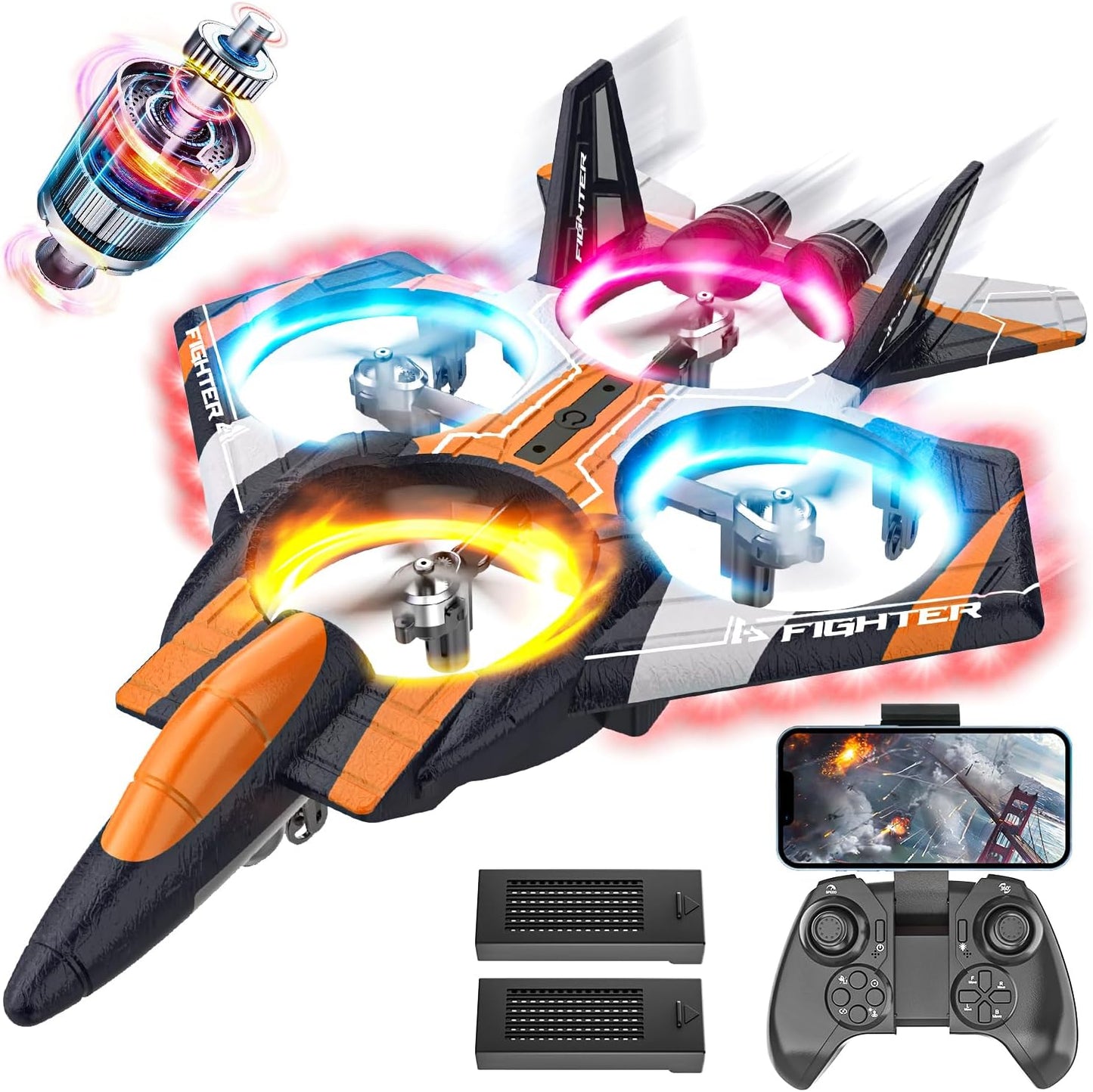BEZGAR RC Plane for Kids with 360 Flip & Aerial Stunts