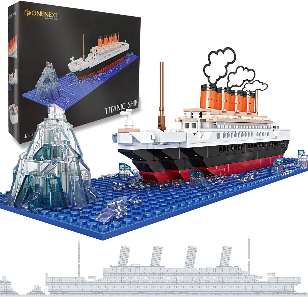 RMS Titanic Model Large Building Block Set for Creative Fun
