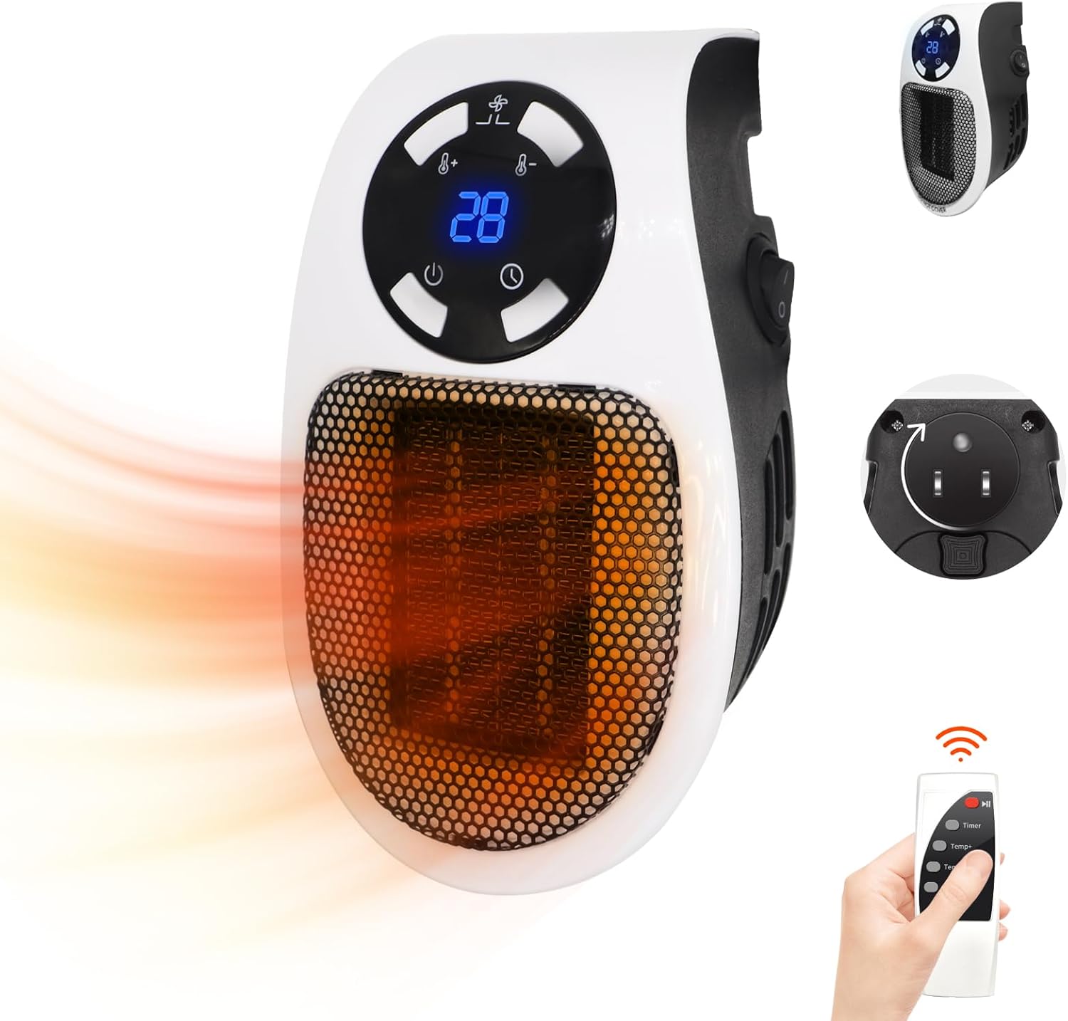Compact Ecowarm Plug-in Heater: Instant Heat Solution