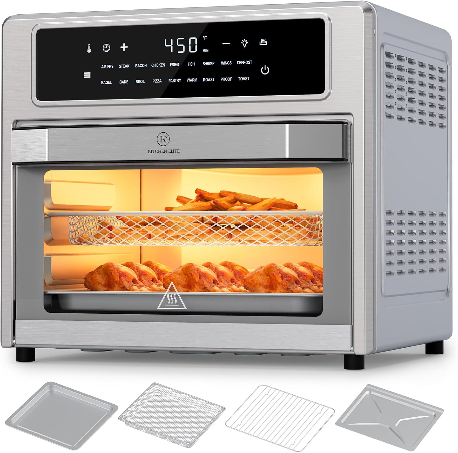 Kitchen Elite Air Fryer Toaster Oven: 18-in-1 Convection Power