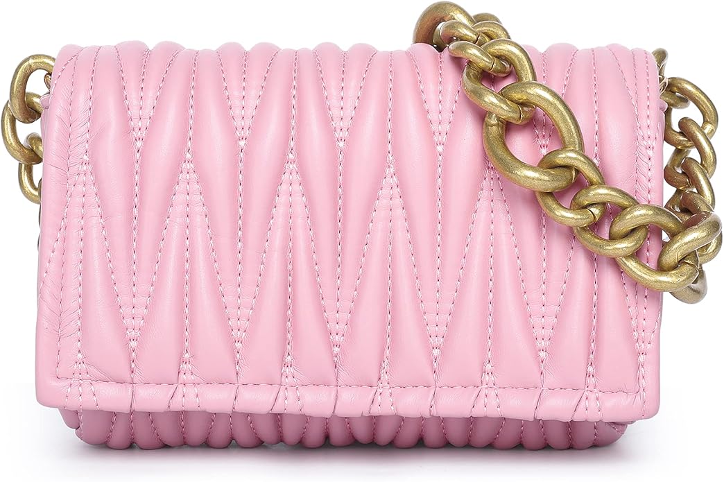 Montana West Quilted Purses for Women with Chunky Chain Style