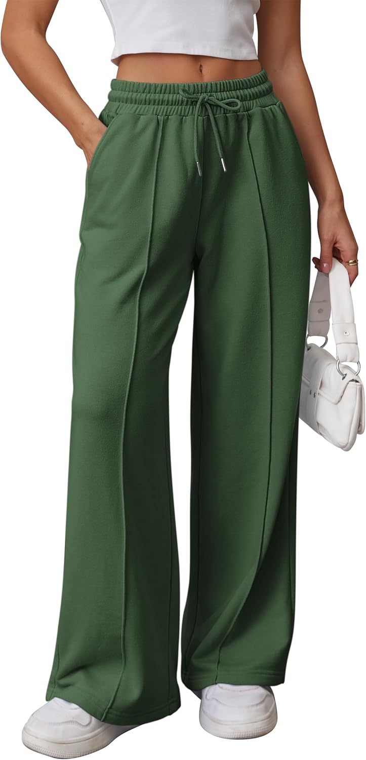 ATHMILE Womens Wide Leg Sweatpants for Fashionable Comfort