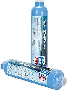 Camco TastePURE Inline Water Filter for RVs and Campers - 2-Pack