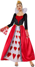 Funna Queen of Hearts Costume for Women - Striking Halloween Dress