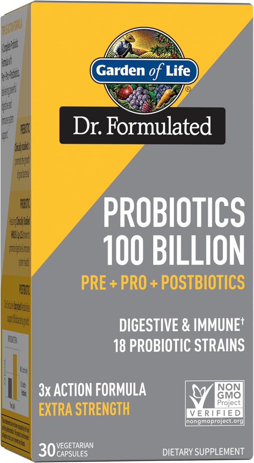 Complete Probiotics for Digestive & Immune Health - 100 Billion CFU