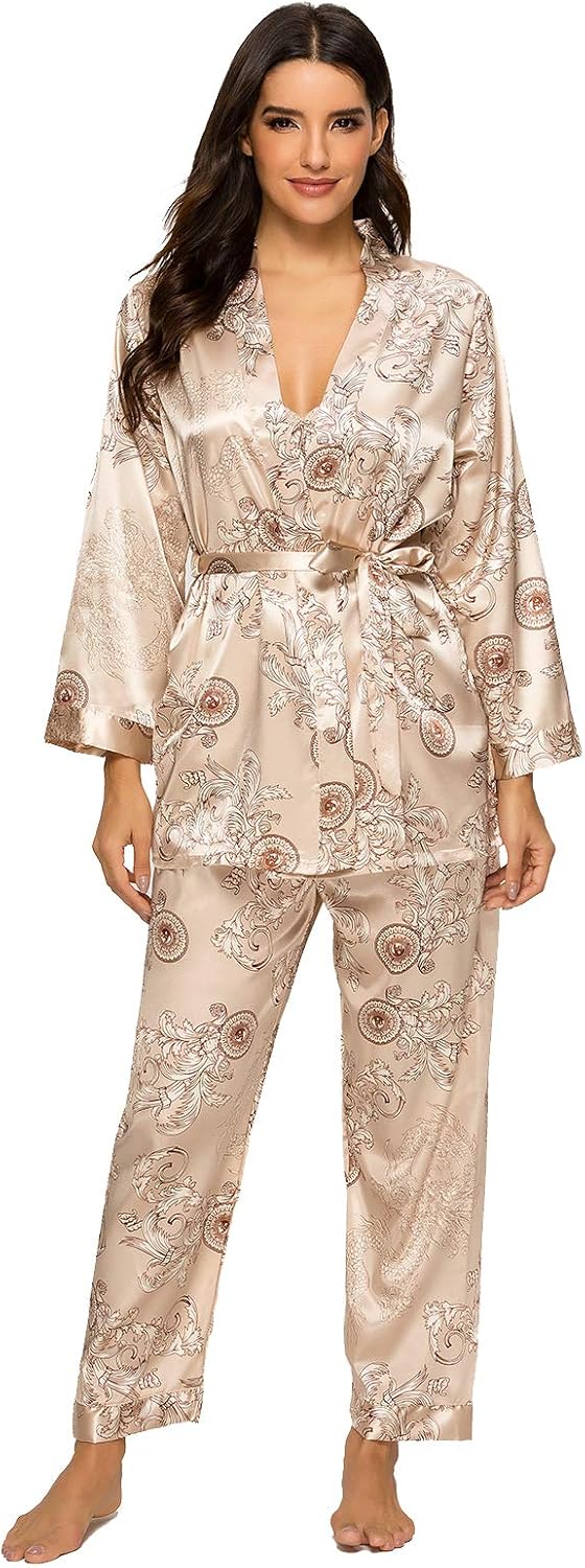 Escalier Women's Silk Satin Pajamas Set for Luxurious Comfort