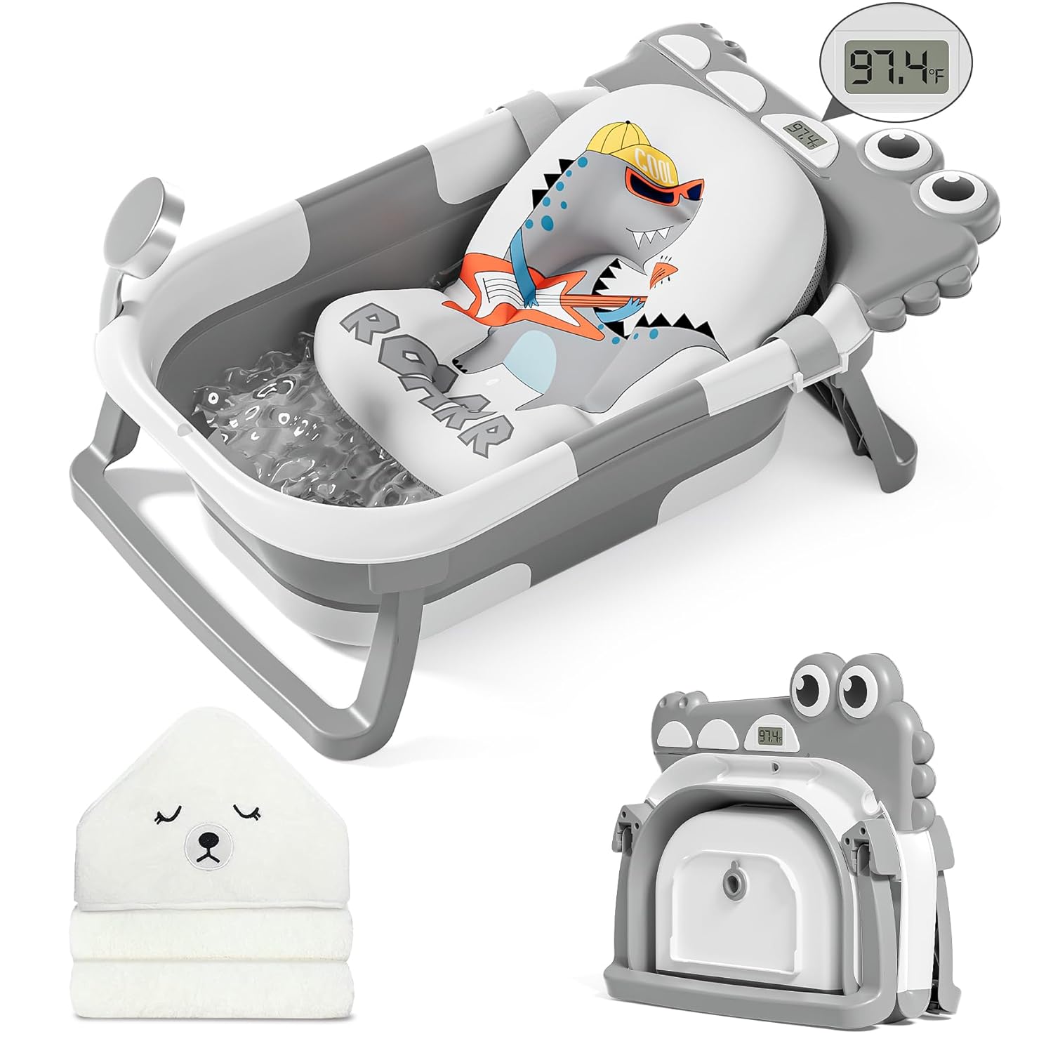 Portable Collapsible Baby Bathtub Set: Comfort & Convenience