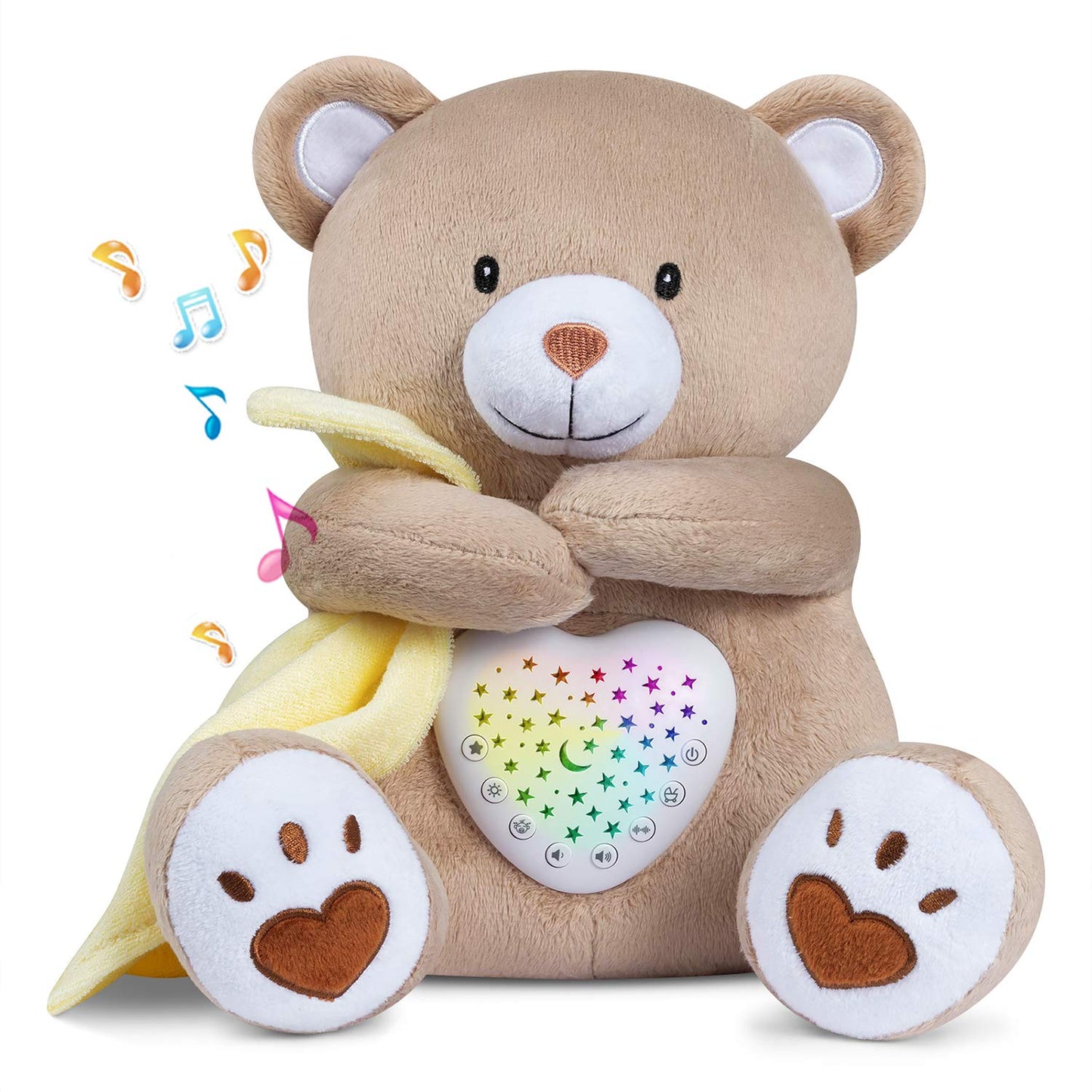 Rechargeable Baby Sleep Soother Bear with Heartbeat & Lullabies