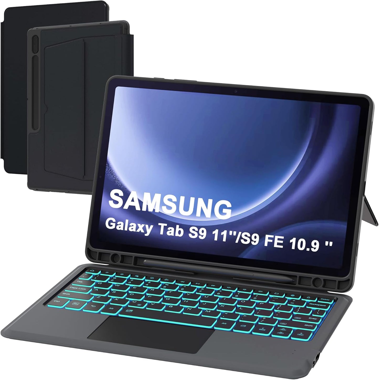 Samsung Galaxy Tab S10 Lite/S9 FE Case with Keyboard and Touchpad
