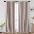 Joydeco Linen Blackout Curtain 96 in - 100% Blackout Thermal Panels