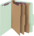 Letter Size Pressboard Classification Folders, 10-Pack - Gray/Green