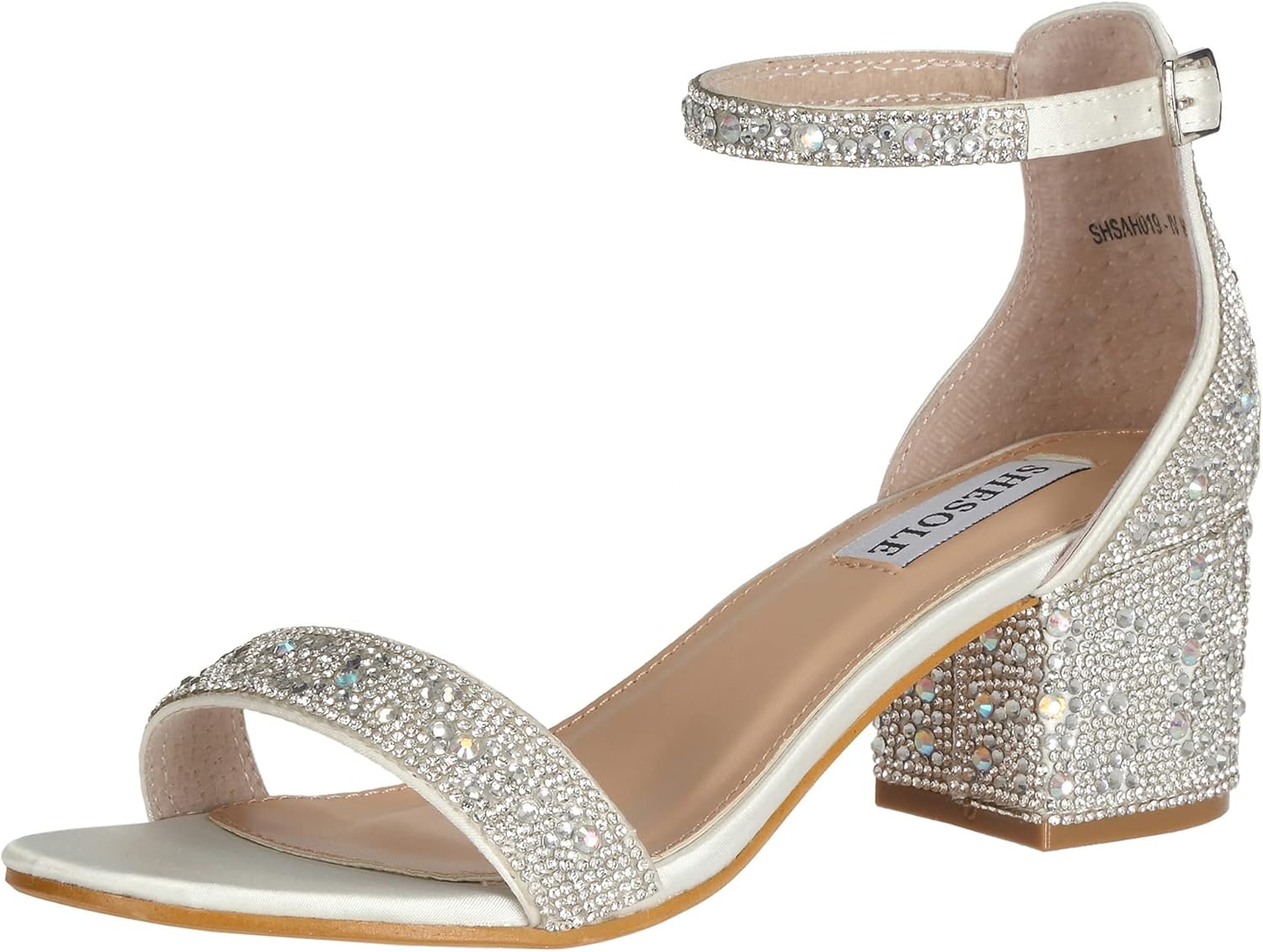 SheSole Women's Open Toe Strappy Low Block Heel Sandals