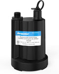 Acquaer 1/3 HP Submersible Water Pump 2160GPH - Portable Drain Pump
