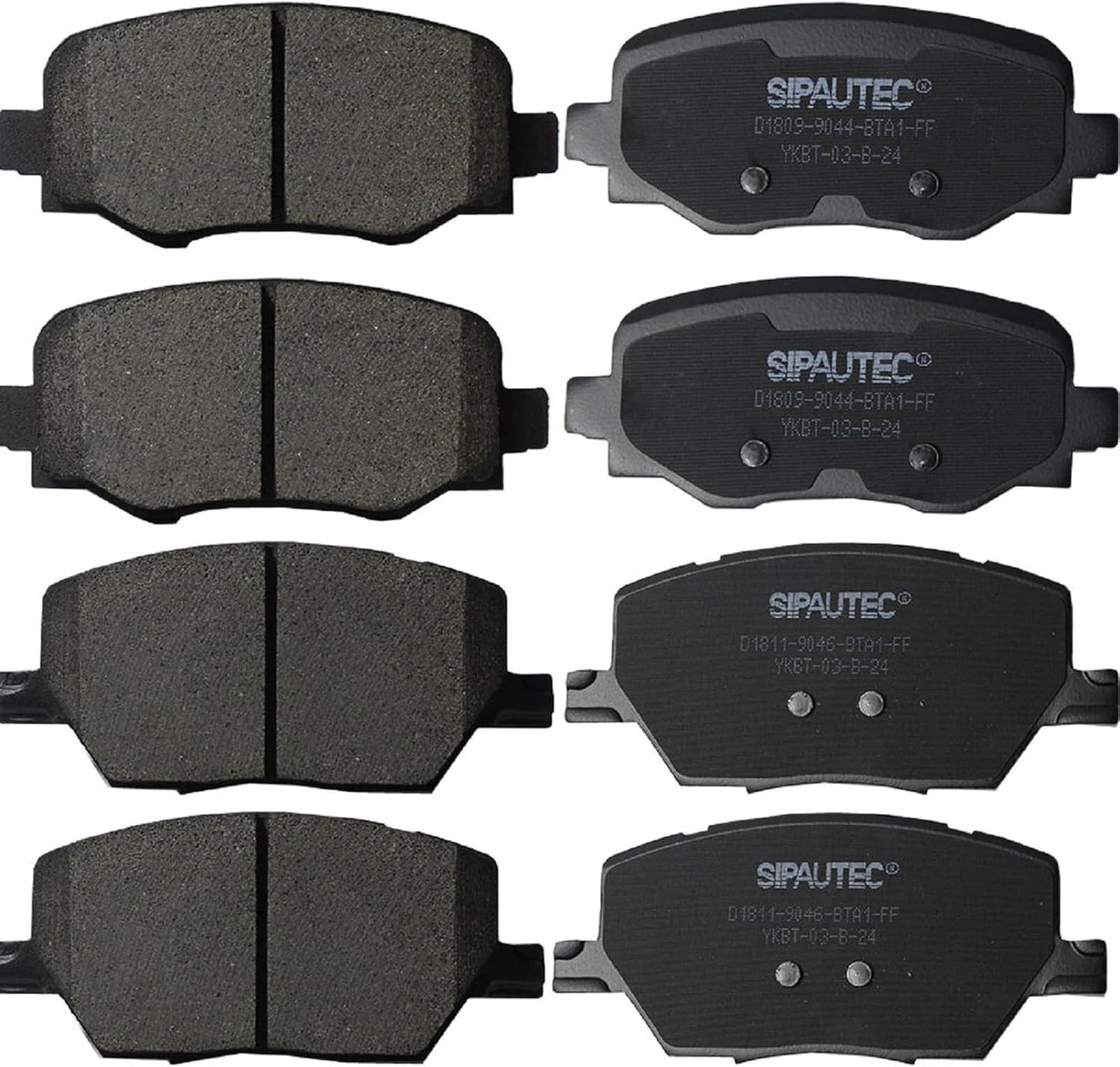 SIPAUTEC Front & Rear Ceramic Brake Pads for Jeep & Fiat Models