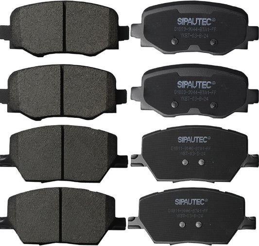 SIPAUTEC Front & Rear Ceramic Brake Pads for Jeep & Fiat Models