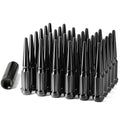 M14x1.5 Spike Lug Nuts Set of 32 - Aggressive Black Truck Lug Nuts