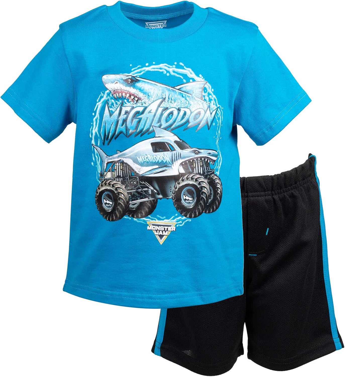 Monster Jam T-Shirt and Mesh Shorts Outfit Set for Kids