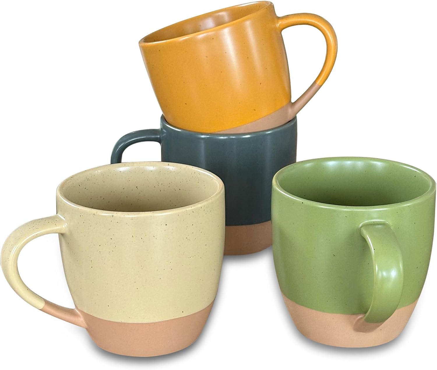 Mora Ceramic Artisan Matte Latte Mug Set of 4 - Unique Style