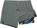 maamgic Mens Running Shorts with Compression Liner 5ft Quick Dry