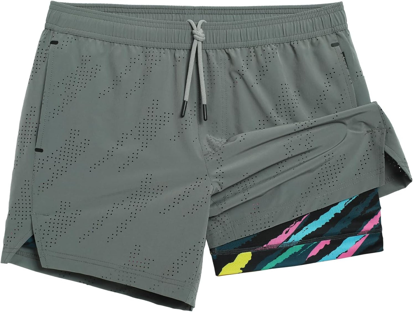 maamgic Mens Running Shorts with Compression Liner for Comfort