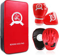 Kickboxing Gloves and Pads Set for Kids and Youth - 5PC Training Kit