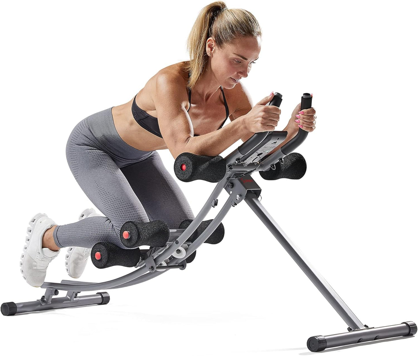 Sunny Health Waist Trainer Ab Roller: Core & Glute Trainer