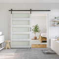SmartStandard 48 x 84 in Glass Barn Door with 8ft Hardware - Modern