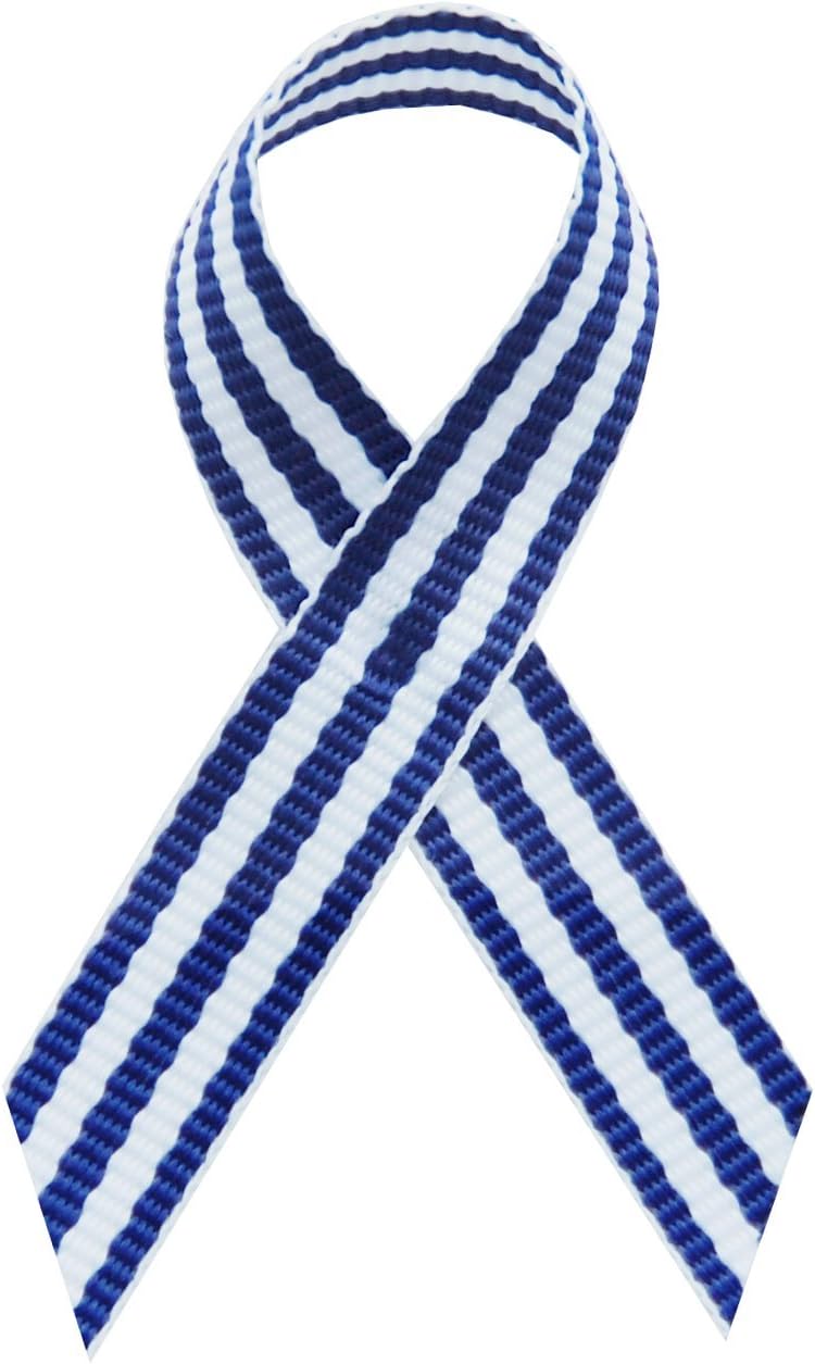 Exclusive USA 250 Royal Blue Taffy Stripe Fabric Ribbons