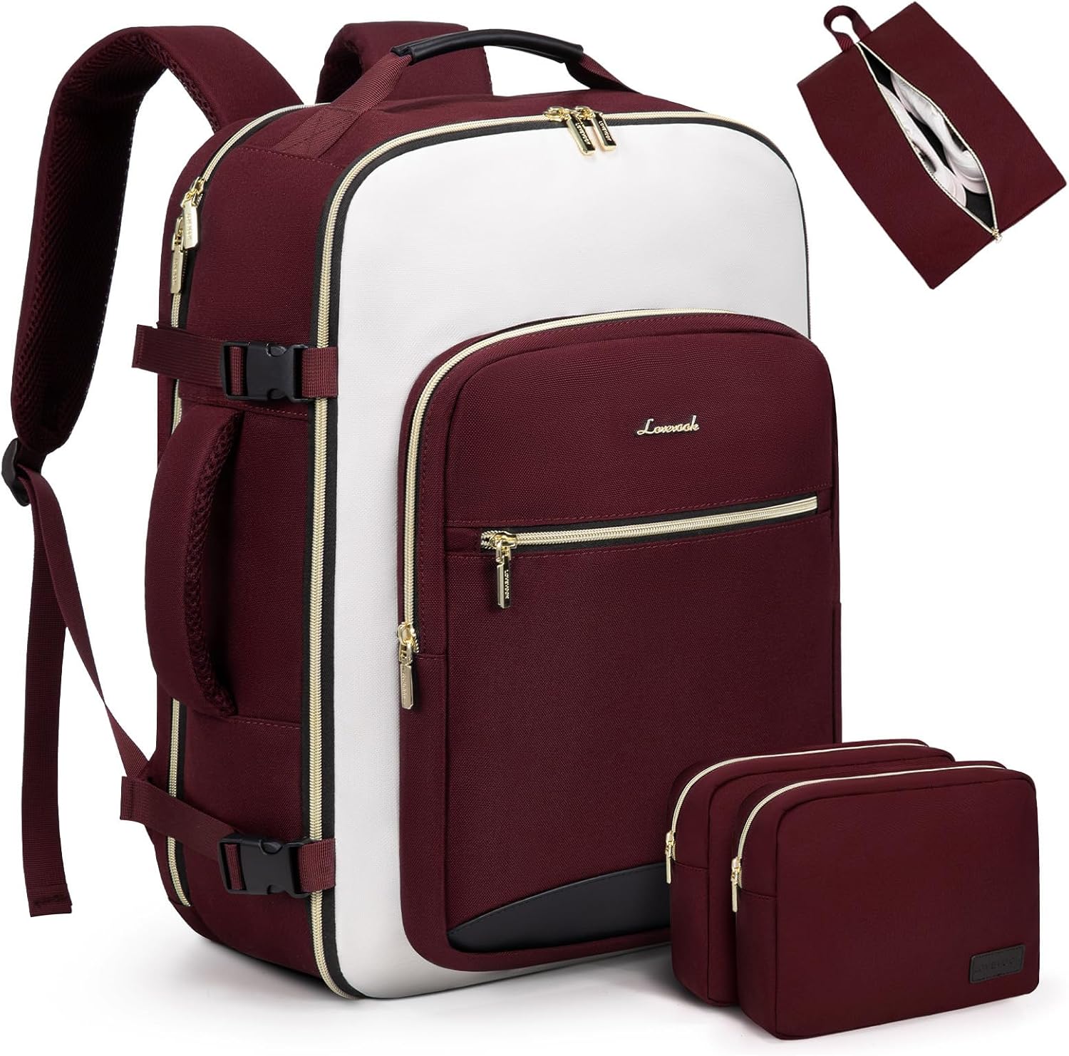 LOVEVOOK 40L Large Travel Backpack for Airplane Travel Needs