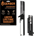 Gerber Quadrant Clip Folding Knife with Plain Edge Blade - Lightweight