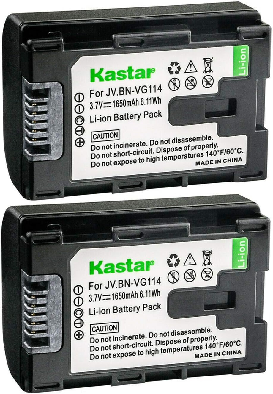 Kastar 2-Pack Battery Replacement for JVC BN-VG107 Series