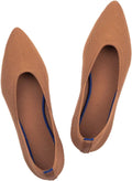 Pointed Toe Knit Flats for Women - Soft Slip-On Comfort Frank