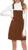 Corduroy A Line Pinafore Mini Dress Skirt - Cute Versatile Layering