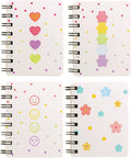 Small Spiral Notebook 3.14 x 4.13 in 4-Pack - Thick Hardcover