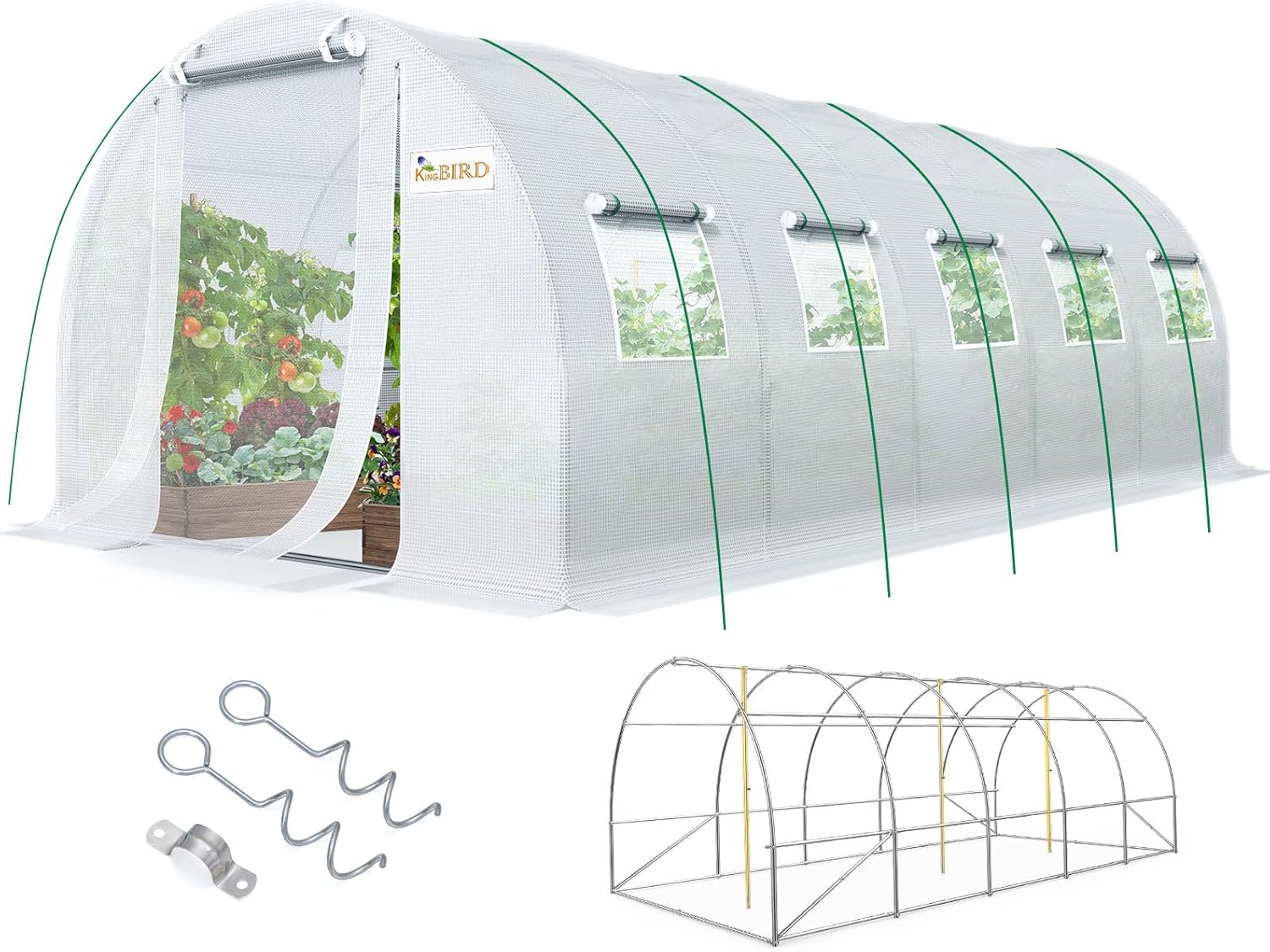 KING BIRD Premium Greenhouse for Outdoors - Heavy Duty Design