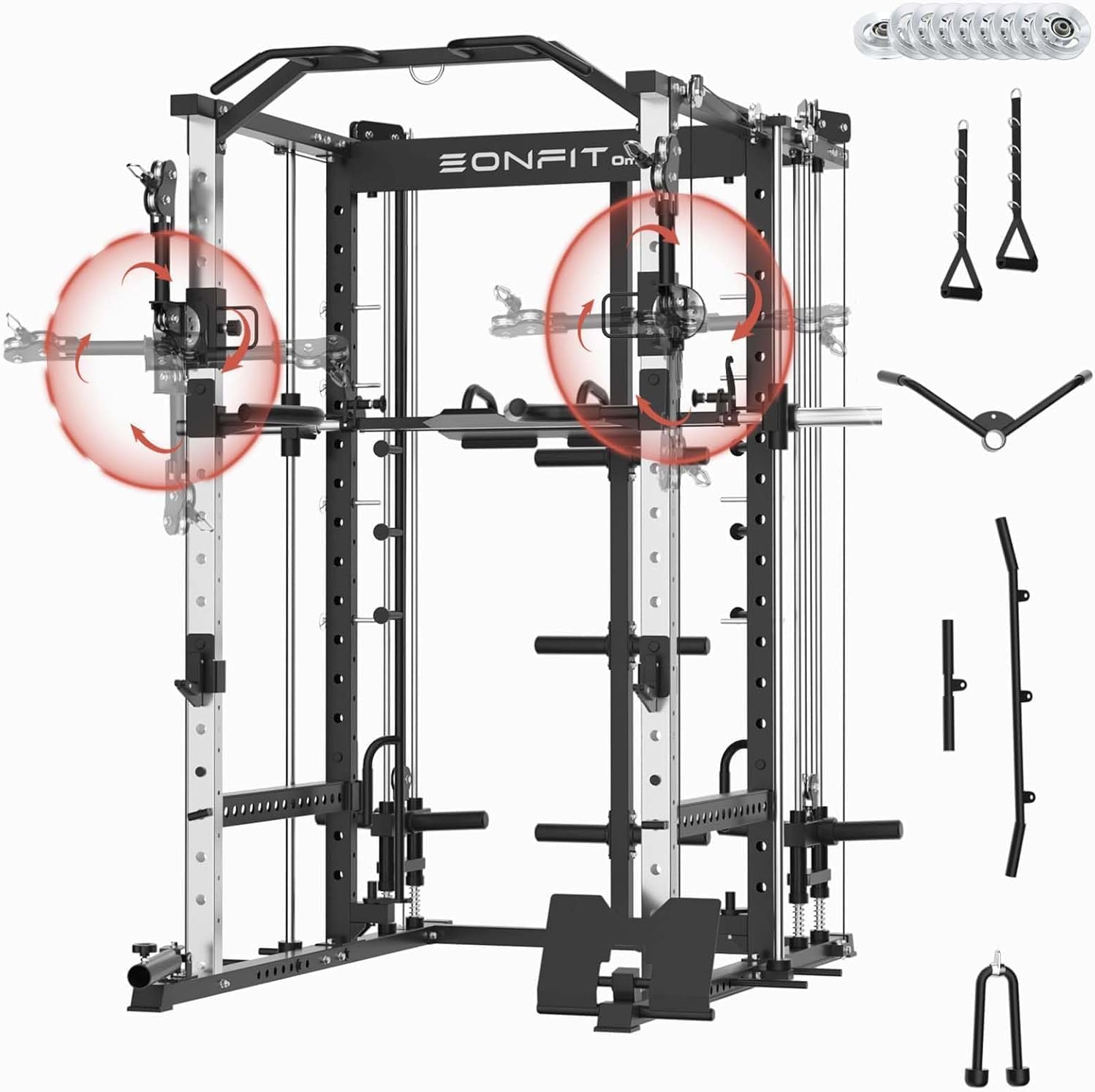 Ultimate Home Gym Power Rack with Cable Crossover - E5 Smith Machine
