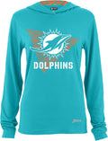 Zubaz NFL Women's Hood Lined Lightweight Hoodie - Miami Dolphins Fit