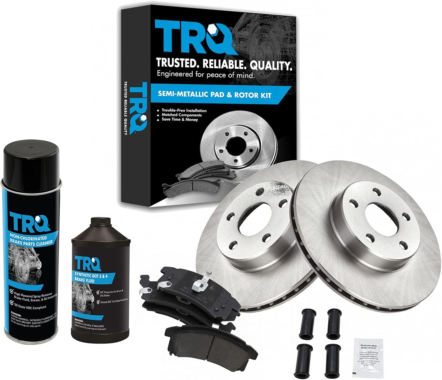 TRQ Front Brake Pad & Rotor Kit for Buick Skylark & More