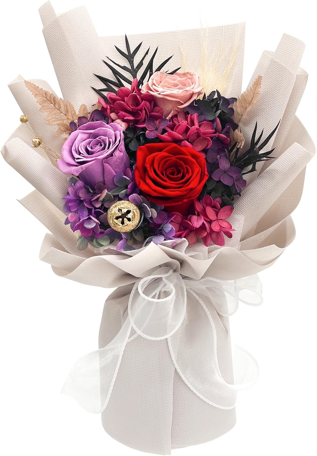 QOEAZY Preserved Flowers Bouquet with Gift Box for Any Occasion