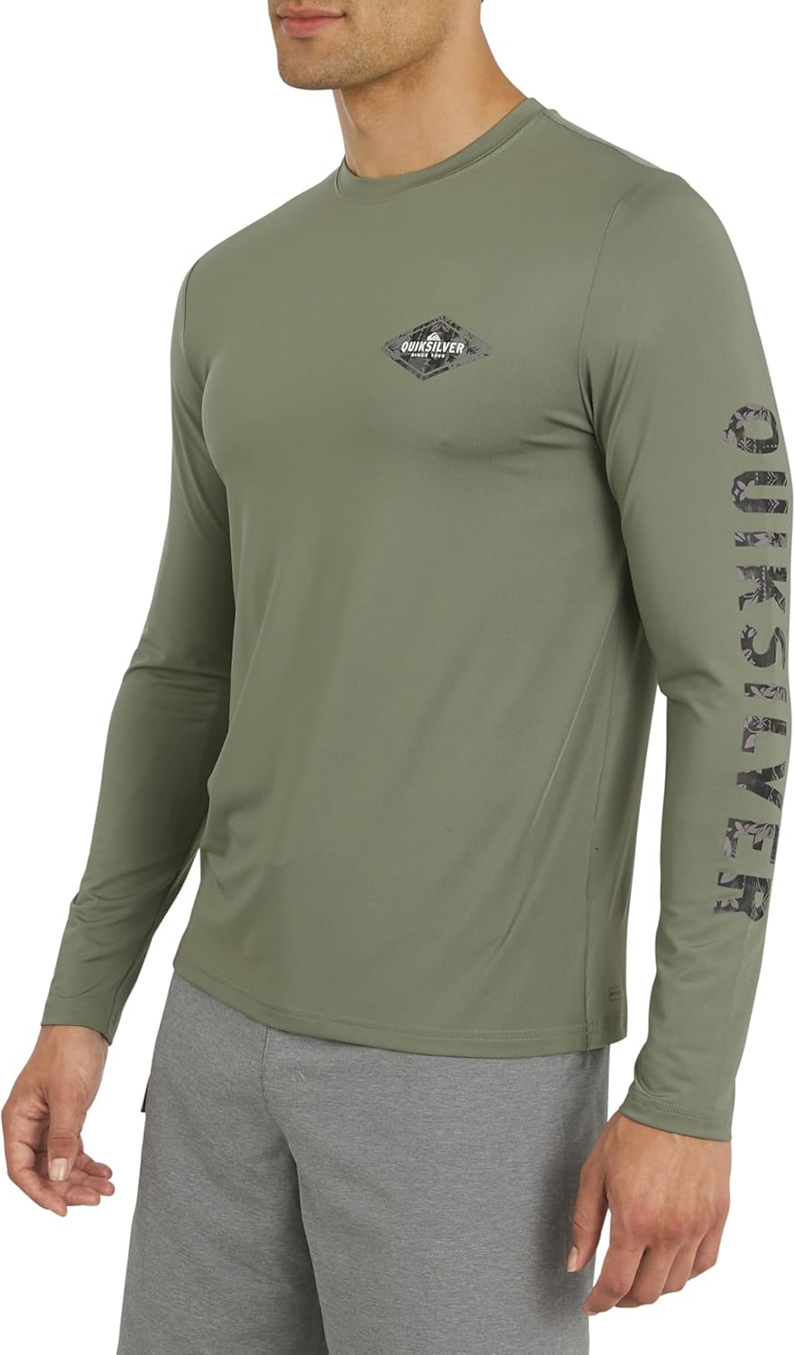 Quiksilver Men's Swimwear Long Sleeve Rash Guard for Sun Safety