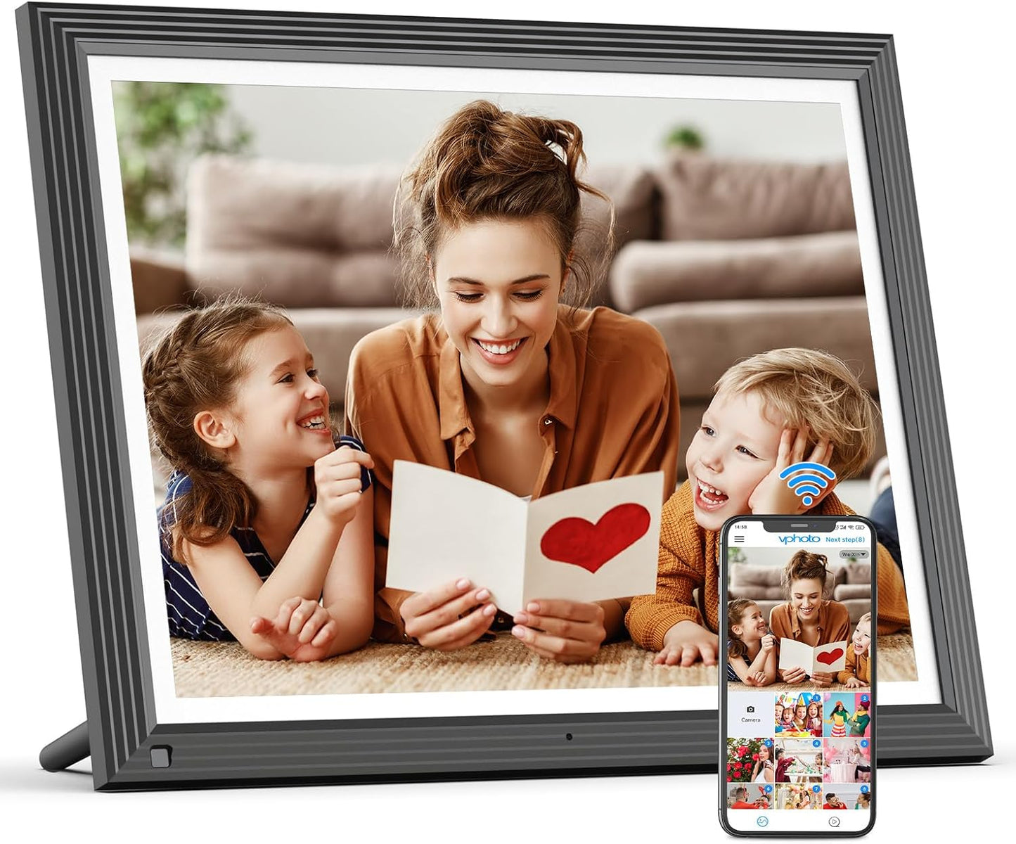 Large Digital Photo Frame with Touch Screen and Cloud Storage