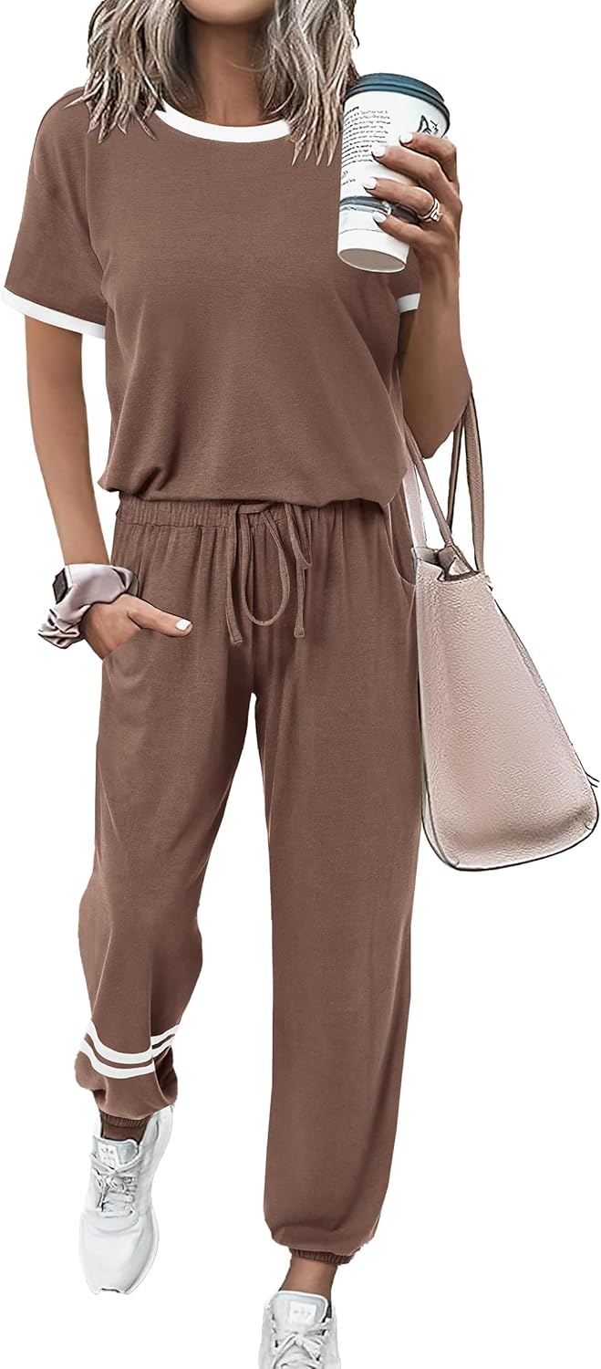 PRETTYGARDEN Women's Two Piece Sets for Summer Travel and Lounge