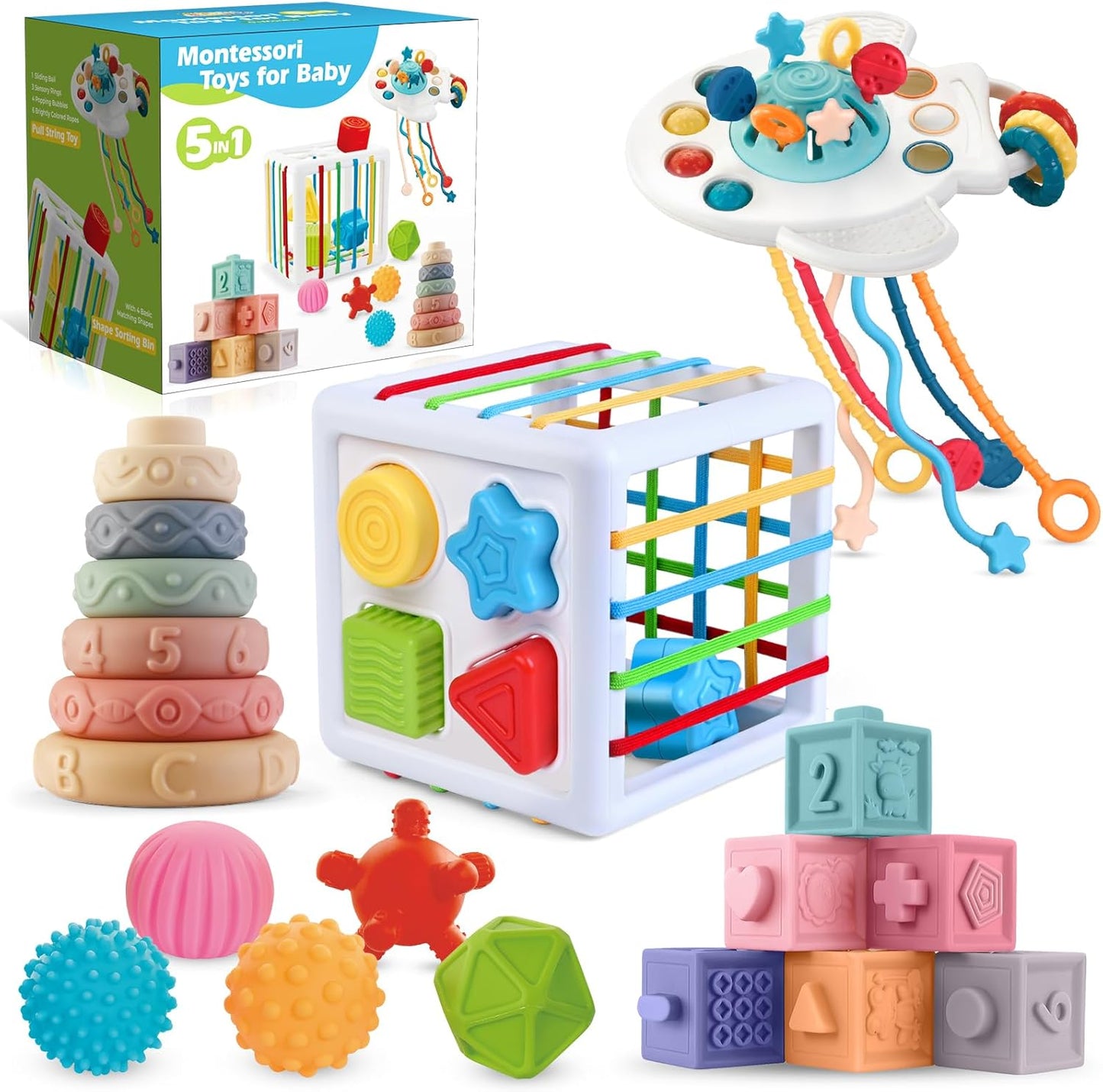 Montessori Baby Toys 6-12 Months for Sensory Learning Fun
