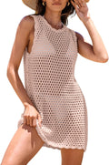 ANRABESS Womens Crochet Swimwear Cover Up Mini Dress - Beach Ready
